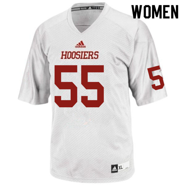 Women #55 Luke Lane Indiana Hoosiers College Football Jerseys Sale-White